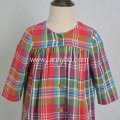 plaid autumn dress long sleeve for kids